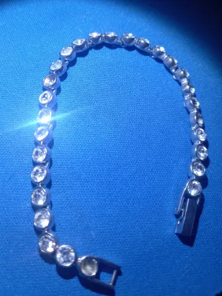 Bracciale Tennis Swarovski placcato rodio.