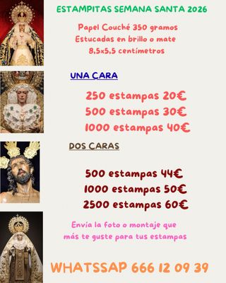 Estampitas Semana Santa 2026