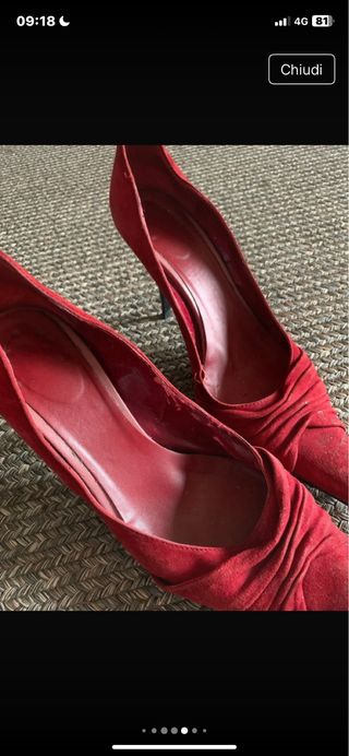 Scarpe décolleté rosse con tacco