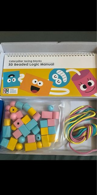 Bloques de encaje Montessori de madera