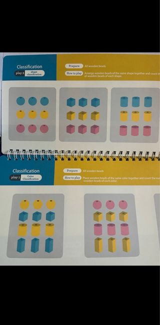 Bloques de encaje Montessori de madera