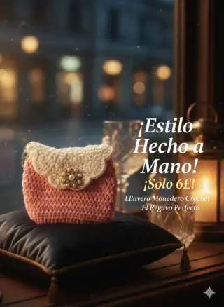 Llavero Monedero Crochet Hecho a Mano