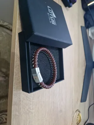 Pulsera Lotus Cuero y Acero