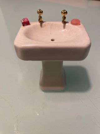 Lavabi in miniatura in ceramica per case delle bambole