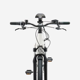 Bicicleta eléctrica todocamino E-Actv 100 cuadro bajo gris