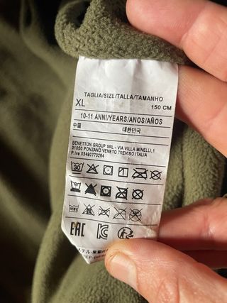Chaqueta Benetton niño negra y verde