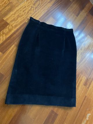 Gonna tubino velluto nero Tg. M