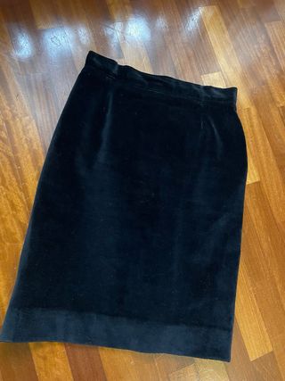 Gonna tubino velluto nero Tg. M