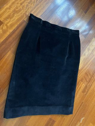 Gonna tubino velluto nero Tg. M