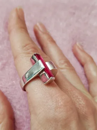 Anillo, colgante, pendientes plata