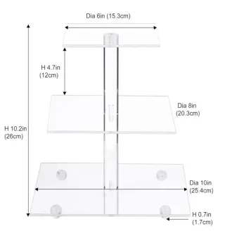 Alzatina trasparente per dolci