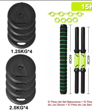 Set di manubri regolabili 15kg