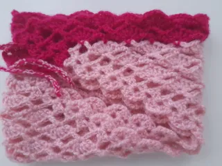 Toquilla bebé 1-2 años rosa y fucsia