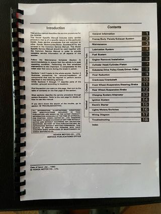 Manuale Officina Honda ZX Dio Rilegato