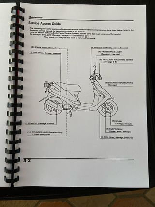 Manuale Officina Honda ZX Dio Rilegato