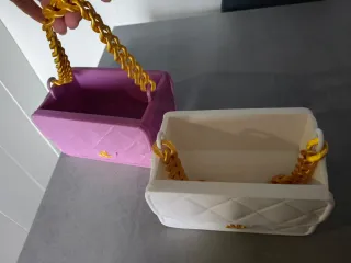 Bolsos en forma de caja para cesta