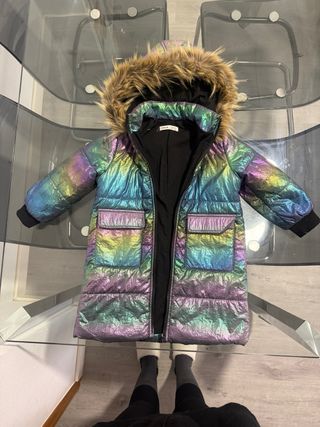 Abrigo niña largo multicolor