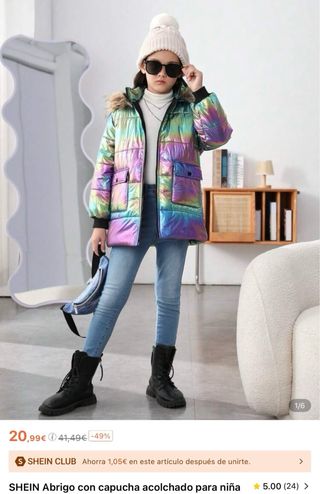 Abrigo niña largo multicolor