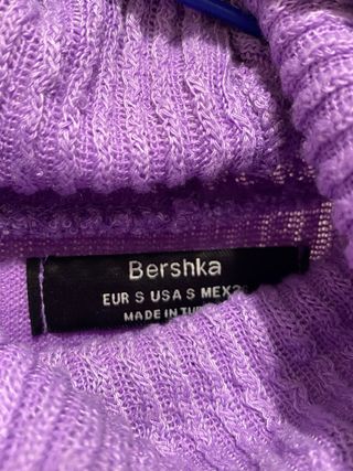 Jersey Bershka cuello alto lila