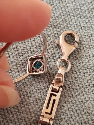 Pulsera y anillo plata y Topacio