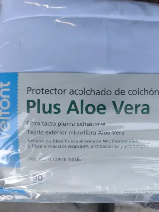 X2 Protector Colchón Aloe Vera 90cm Nuevo