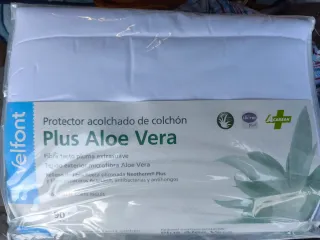 X2 Protector Colchón Aloe Vera 90cm Nuevo