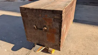 Baúl antiguo mallorquín de madera