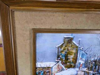 MAURICE UTRILLO ESMALTE ENMARCADO DE SU CUADRO