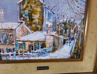 MAURICE UTRILLO ESMALTE ENMARCADO DE SU CUADRO