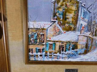 MAURICE UTRILLO ESMALTE ENMARCADO DE SU CUADRO