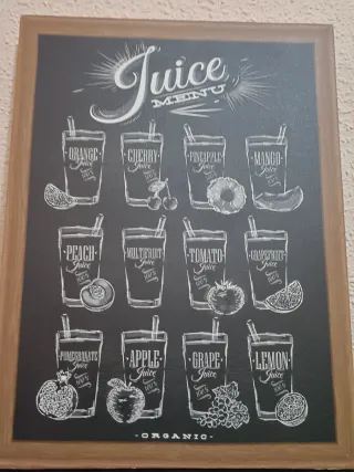 Cuadro Decorativo Juice Menu