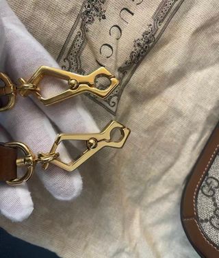 Bolso Gucci Horsebit 1955 Beige/Marrón