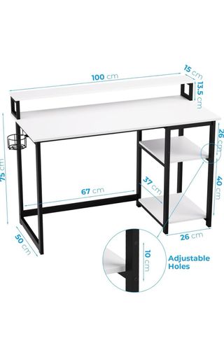 Escritorio madera y metal casi nuevo