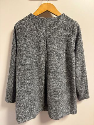 Abrigo jaspeado gris Talla XS