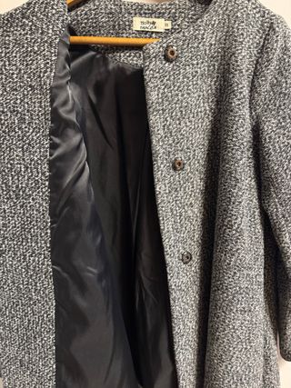 Abrigo jaspeado gris Talla XS