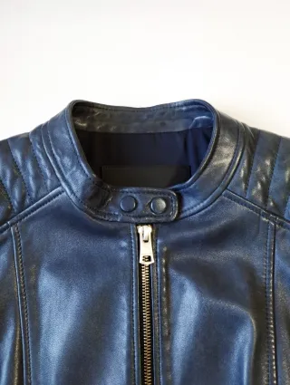 Chaqueta Piel Negra Massimo Dutti