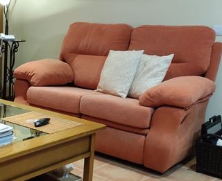 Sofá 2 plazas con reposapiés manual