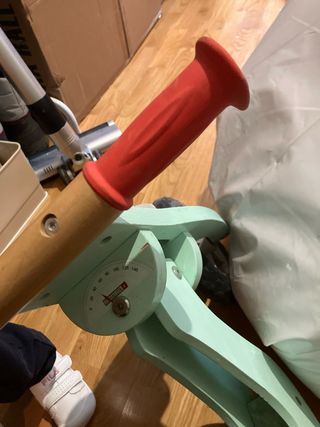 Bici sin pedales madera mint y roja