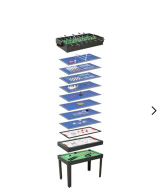 Mesa Multijuegos Billar Futbolín Tenis