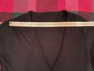 Cardigan corto nero misto viscosa e seta tg.S/M