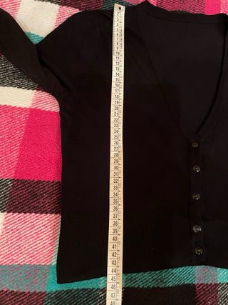 Cardigan corto nero misto viscosa e seta tg.S/M