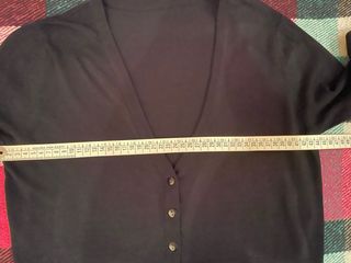 Cardigan corto nero misto viscosa e seta tg.S/M