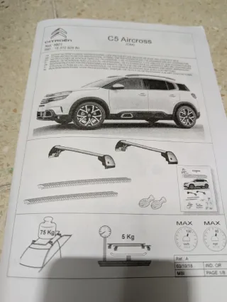 Barras de techo Citroën C5 Aircross (ORIGINALES)