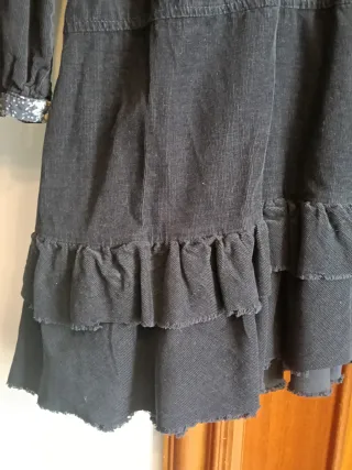 Vestido pana azul marino Talla 40
