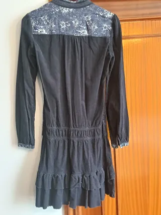 Vestido pana azul marino Talla 40
