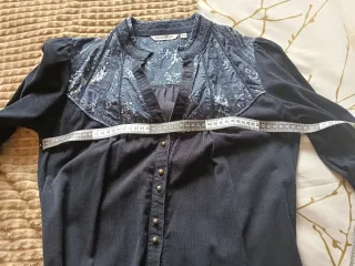 Vestido pana azul marino Talla 40
