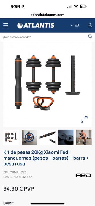 Kit Mancuernas FED 19 kg