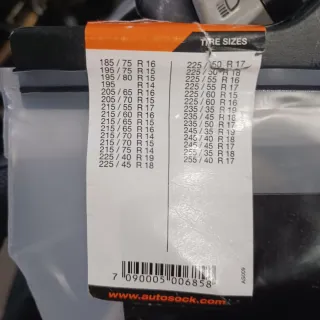 Cadenas textiles para coche sin usar