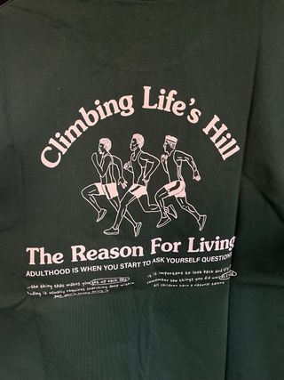 Camiseta Zara Verde Talla L Estampado Corredor