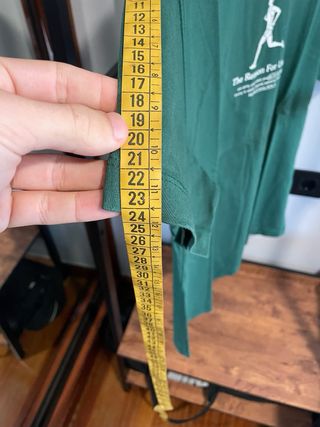 Camiseta Zara Verde Talla L Estampado Corredor